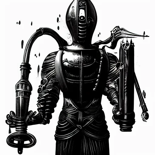 Image similar to bioshock bouncer hr giger