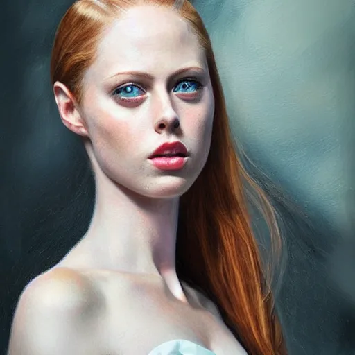 Image similar to ultra realistic portrait painting of deborah ann woll, art by stanley artgerm, 4 k, ultra realistic, highly detailed, epic lighting