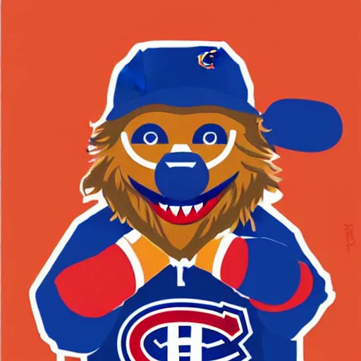 Image similar to Montreal Canadiens Mascot Youppi Habs Profile Picture by Sachin Teng, asymmetrical, Organic Painting , Matte Painting, geometric shapes, hard edges, graffiti, street art,:2 by Sachin Teng:4