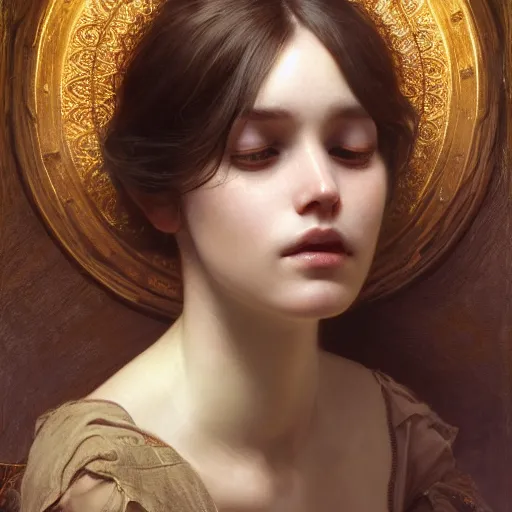 Image similar to a simple face highly detailed, dim volumetric lighting, 8k, post-processing, soft painting, trending on artstation, concept art, smooth, sharp focus, illustration,by Tom Bagshaw and Daniel Gerhartz and Albert Aublet and Lawrence Alma-Tadema and alphonse mucha