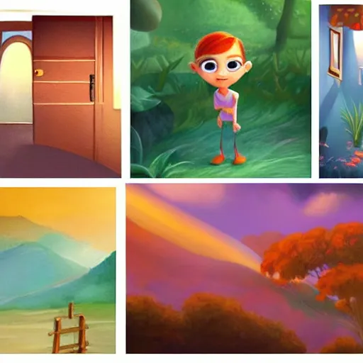 Image similar to a beautiful painting representative of the art style of pixar