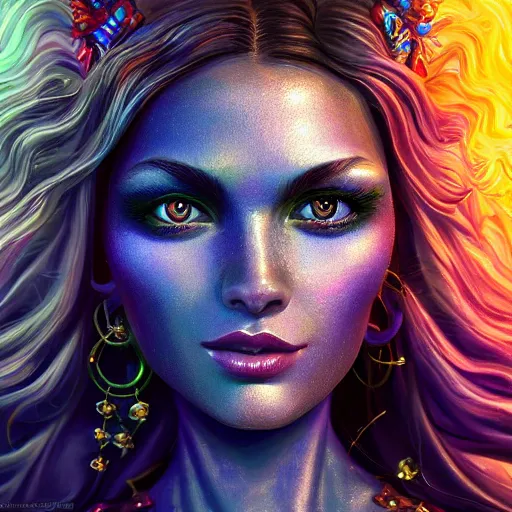 Image similar to highly detailed close up portrait of a celestial girl with a body made of cosmic energy, character art, studio lightning, bright colors, intricate, masterpiece, photorealistic, hiperrealistic, sharp focus, high contrast, Artstation HQ, DeviantArt trending, 4k UHD, Unreal Engine 5