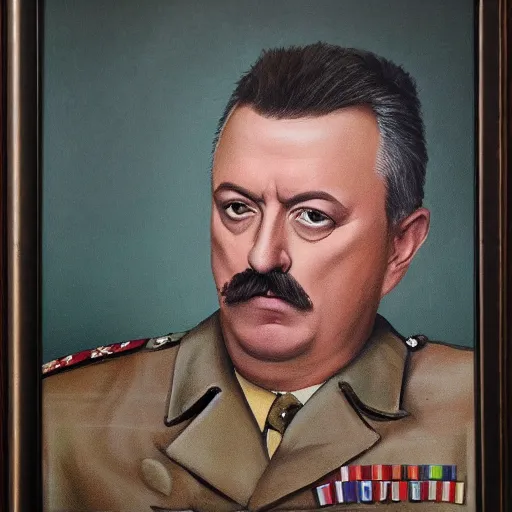 Image similar to Portrait of Igor Ivanovich Strelkov deciding what to order at McDonald's, photo-realistic, color image, 2K, highly detailed