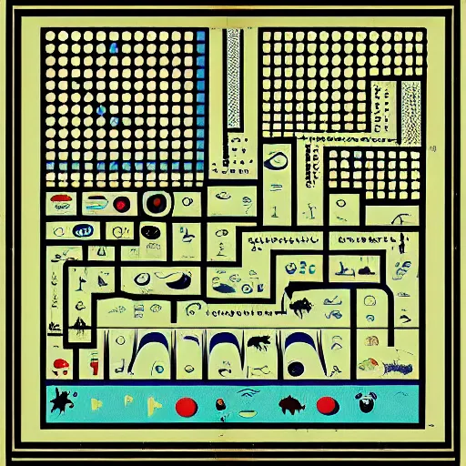 Image similar to “ chris ware ” aquatic horror shape canine medical diagram optical illusion 1 0 2 4 x 1 0 2 4