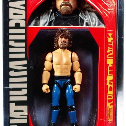 Image similar to peter dinklage 1 9 8 0 s wrestling action figure