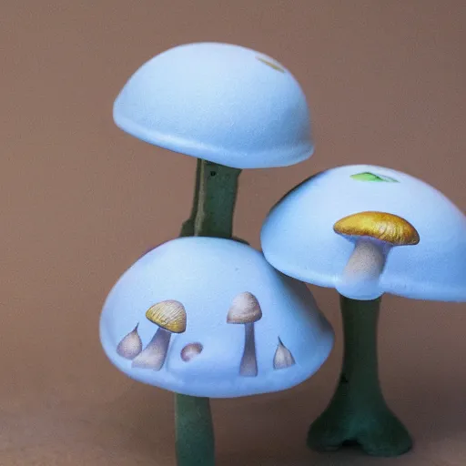 Image similar to anamorphic mushrooms playing music