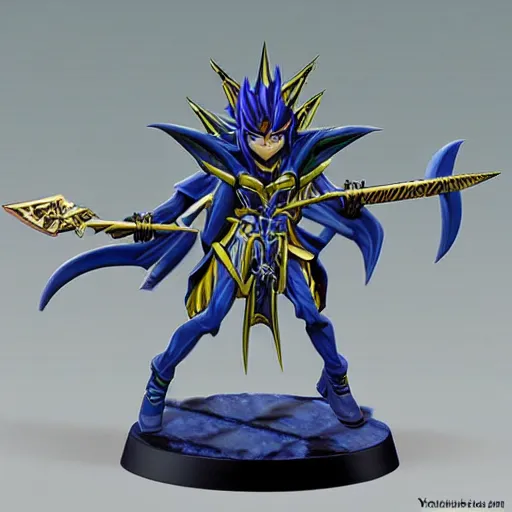 Prompt: yugioh as warhammer tabletop figurines t