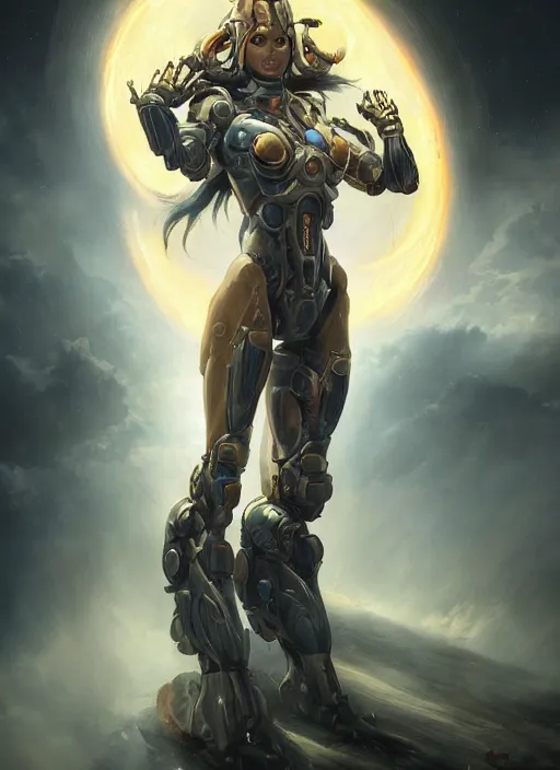 Image similar to biblical hell beautiful female mecha android, shiva, storm, glowing veins, in clouds, sunset, portrait, by peter elson, by lise deharme, muted colors, by frank frazetta, extreme detail, reflections, trending on artstation, 8 k