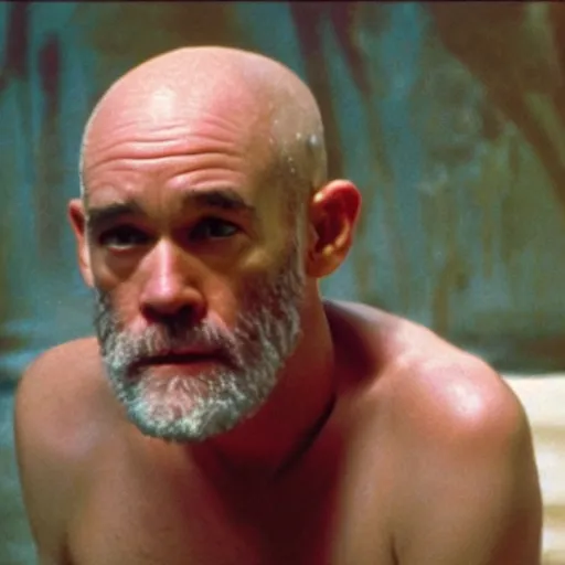 Image similar to 25 year old michael stipe as captain benjamin in apocalypse now, 8k resolution, full HD, cinematic lighting, award winning, anatomically correct