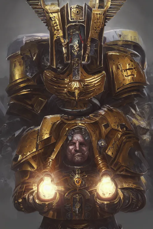 Image similar to queen portrait heros warhammer 4 0 k horus heresy fanart - the primarchs emperor by johannes helgeson animated with vfx concept artist & illustrator global illumination ray tracing hdr fanart arstation zbrush central hardmesh 8 k octane renderer comics stylized