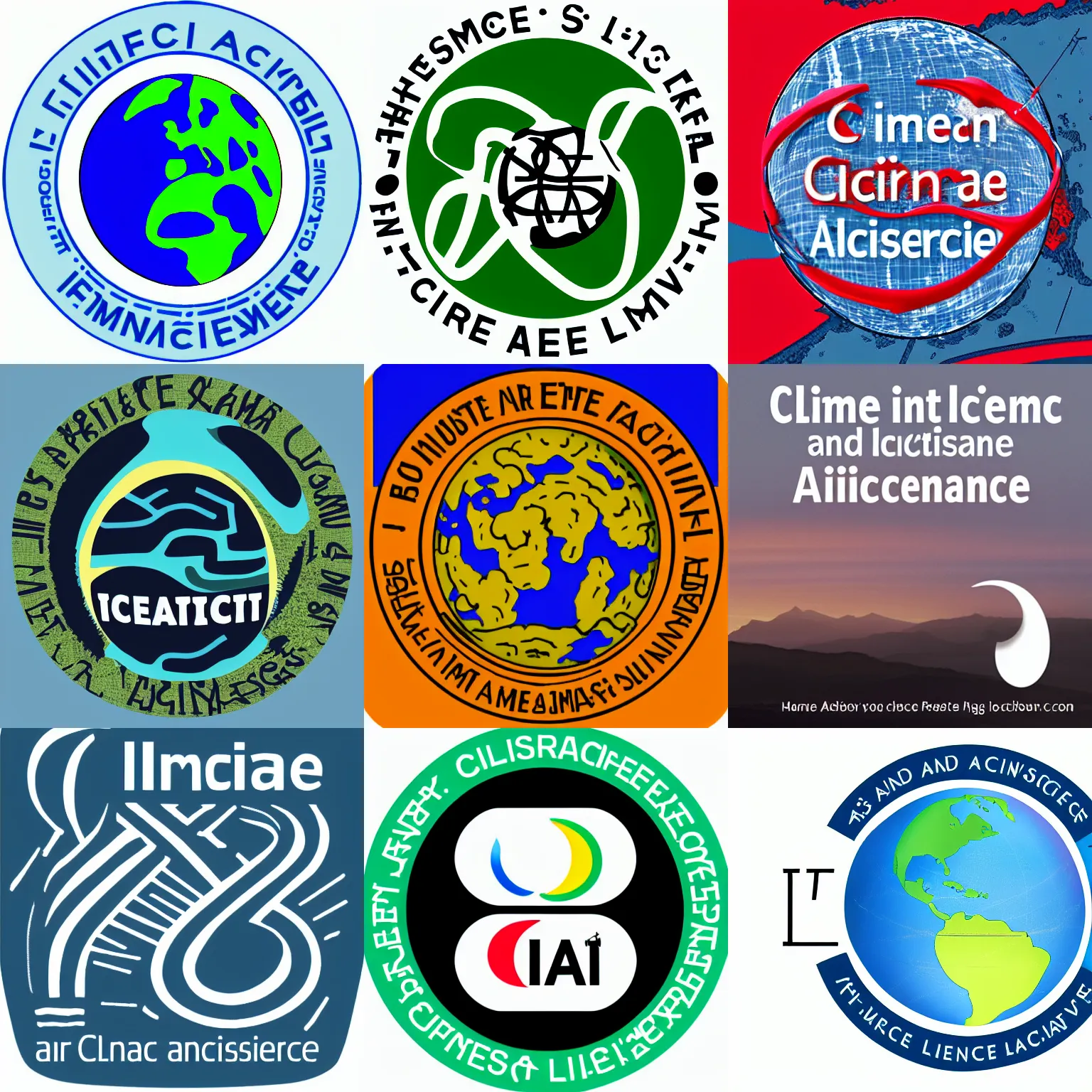 Prompt: AI and climate science logo