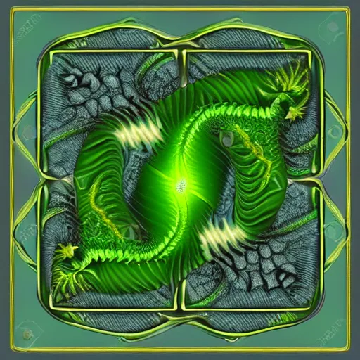 Image similar to fractal green dragon, fractal rosebuds