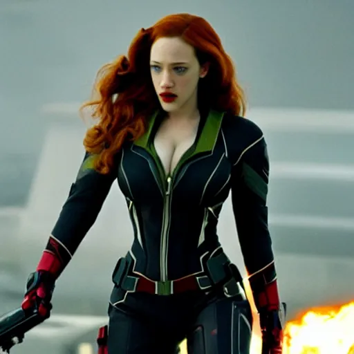 Image similar to a still of kat dennings as black widow in iron man 2 ( 2 0 1 0 )