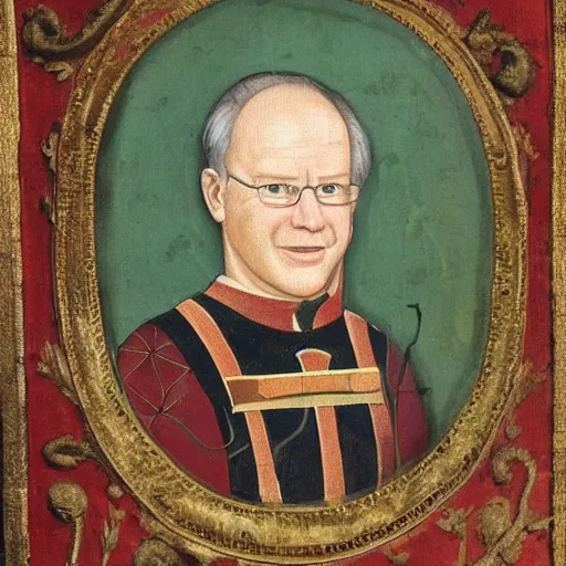 Prompt: medieval painting of carl xvi gustaf