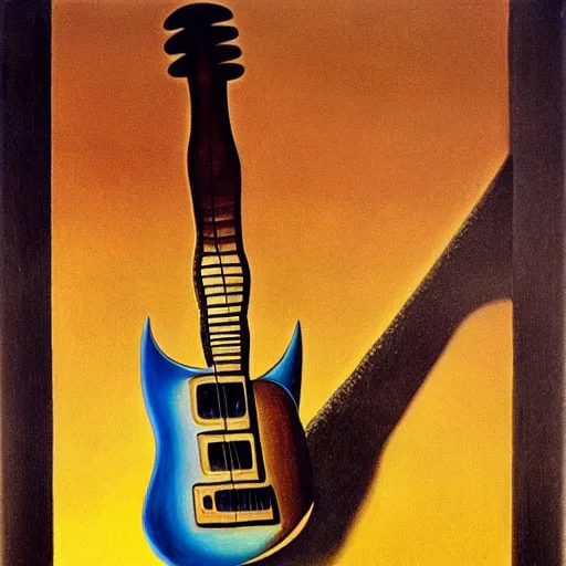 Prompt: fender guitar by salvador dali