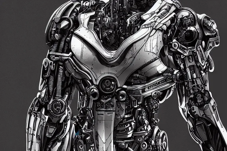 Prompt: “ a extremely detailed stunning drawings of cyborg by allen william on artstation ”