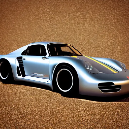 Image similar to porsche 959 from the future. hypercar. photo realistic 35mm Khyzyl Saleem