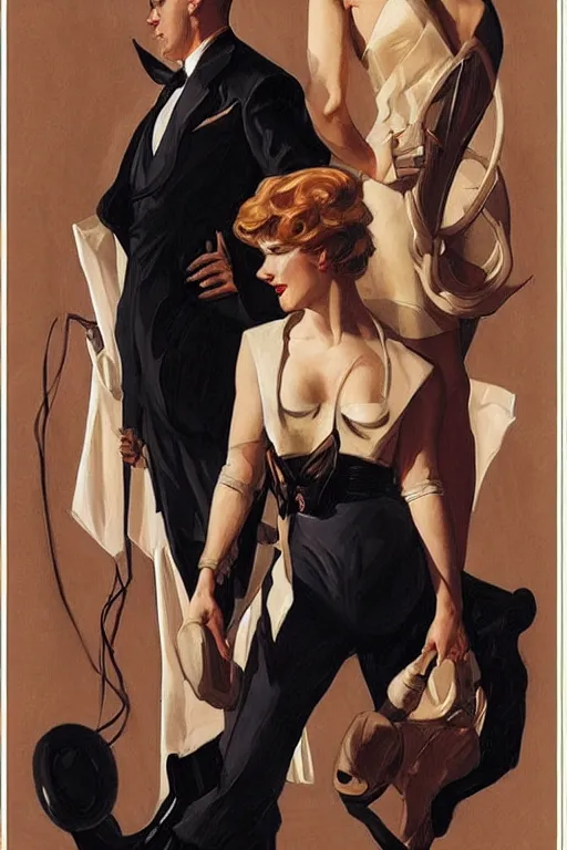 Image similar to man and woman by jc leyendecker!!!!!!