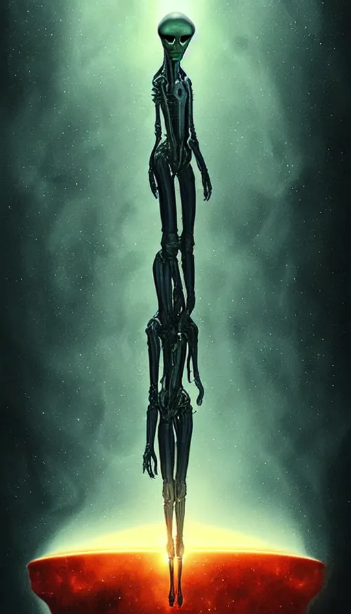 Image similar to exquisite alien poster art by weta studio, 8 k, denoised