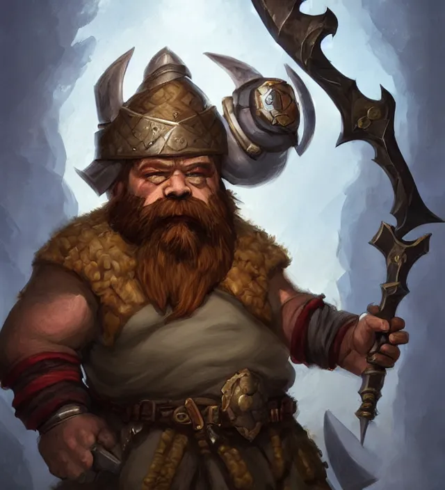 dwarf with white beard, holding a dagger and bomb, dnd | Stable Diffusion