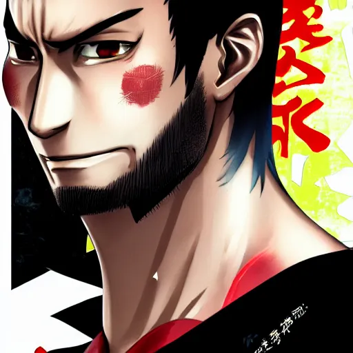 portrait of kazuma kiryu, anime fantasy illustration, Stable Diffusion