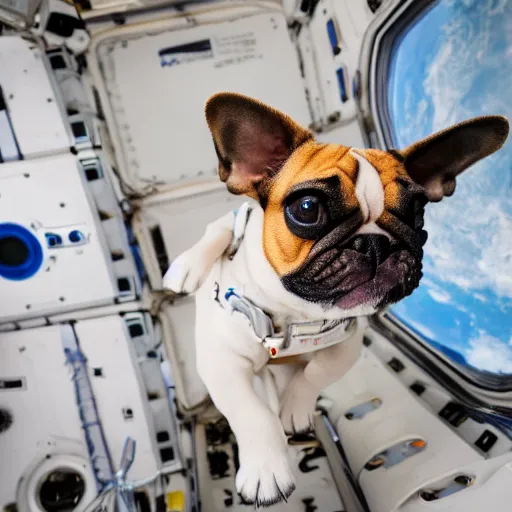 dog in space station