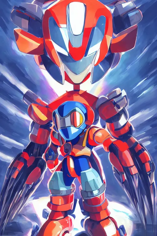 Image similar to robot ninja mask helmet megaman x zero rockman 2 0 2 2 switch game boss legacy collection fanart artsation, art gta 5 comics, behance hd by jesper ejsing, by rhads, makoto shinkai and lois van baarle, ilya kuvshinov, rossdraws global illumination ray tracing