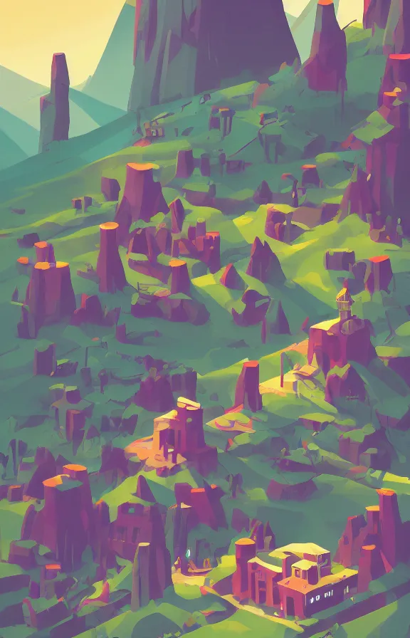 Image similar to magical school on a hill, sharp focus, james gilleard, zoomed in, print, game art