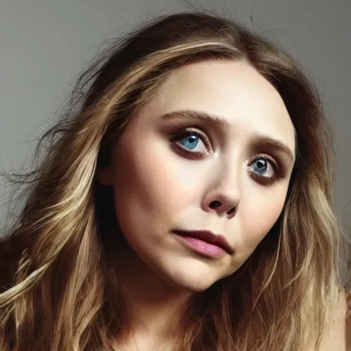 Prompt: elizabeth olsen, hands on her face posing for the camera, studio lighting, closeup!!!!!!, macro!!!!!!, 3 5 mm!!!!!! lens, comprehensive art, neon atmosphere!!!!!!, intricately detailed, indistinguishably unique, 4 k, 8 k, detailed facial features