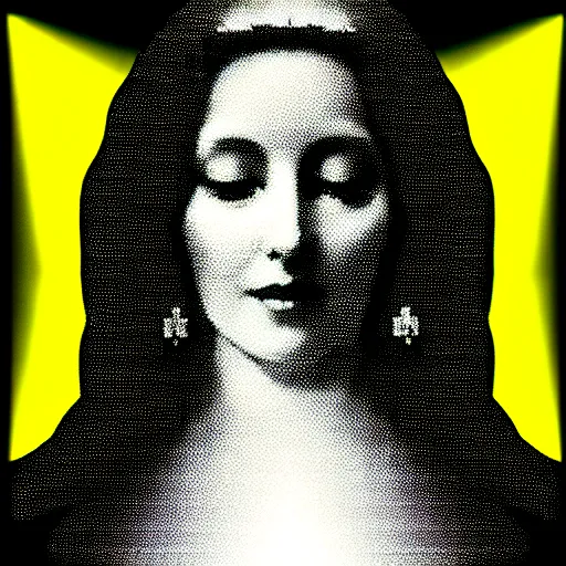 Image similar to vhs static overlay of marian apparition, vhs, 1 9 9 0, highly realistic, highly detailed, vhs noise static, black and white, vhs glitch