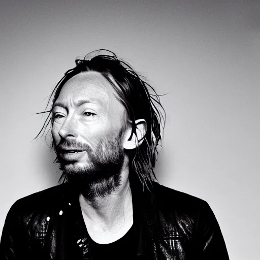 Image similar to happy thom yorke