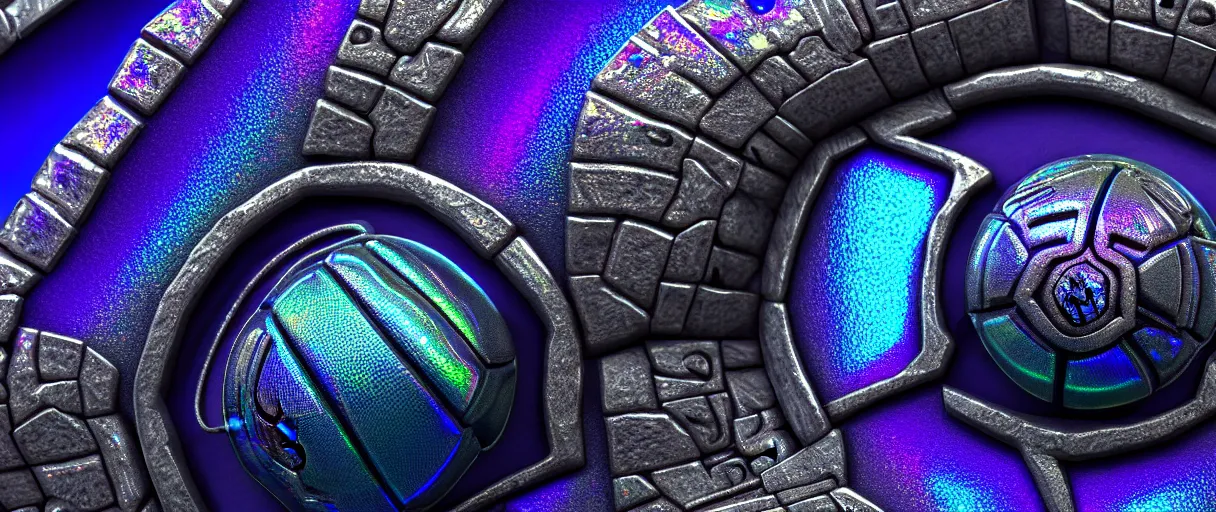 Image similar to high quality 3d render close-up scarab! with jeweled holographic gorgeous hyperdetailed moody blue lighting octane low angle hd 8k sharp shallow depth of field