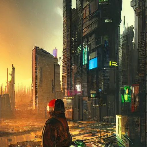 Prompt: Cyberpunk Tallinn beautiful detailed visionary digital art with modern colors by Maciej Rebisz