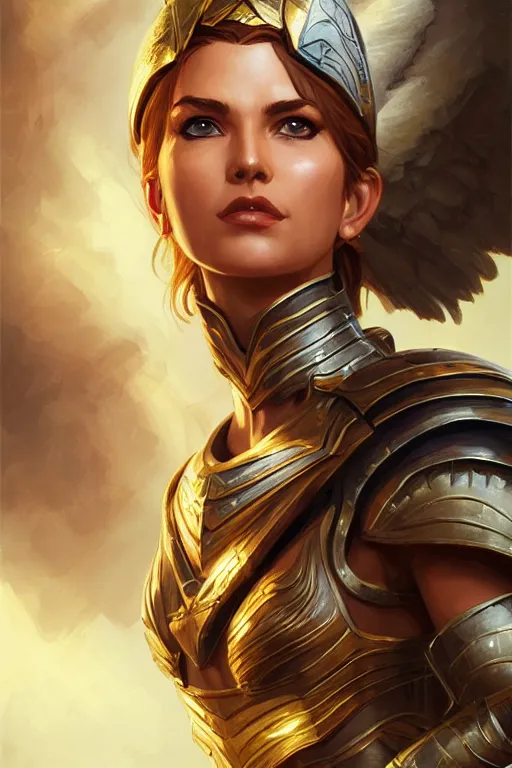 Image similar to amazon valkyrie athena, d & d, fantasy, portrait, highly detailed, headshot, digital painting, trending on artstation, concept art, sharp focus, illustration, art by artgerm and greg rutkowski and magali villeneuve