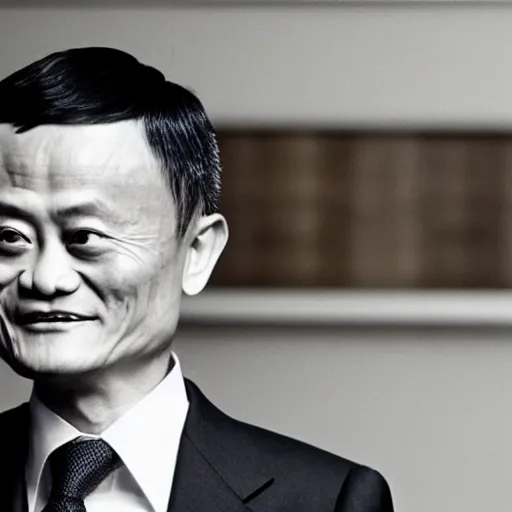 Image similar to jack ma tiny face photo portrait