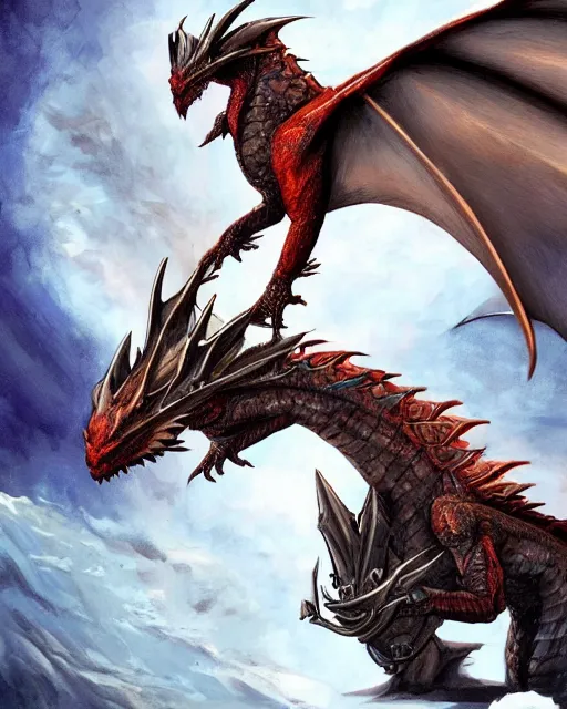 Prompt: elon musk riding twitter dragon, fantasy art, illustration, epic, fantasyartstation