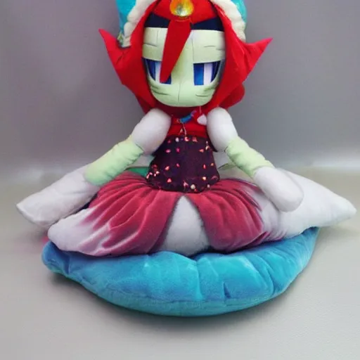 Image similar to cute fumo plush of the goddess of the extratemporal realm, deity of spacetime