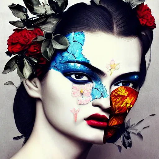 Image similar to A beautiful sculpture by Sandra Chevrier and Zhang Jingna, intuitive, 50mm