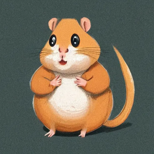 Image similar to pregnant anthropomorphic hamster