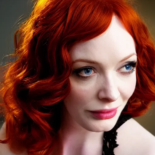 Image similar to photo of a gorgeous christina hendricks, realistic, professionally, professionally color graded, full body shot, body suit, sharp focus, 8 k high definition, insanely detailed, intricate, elegant, licking lollipop