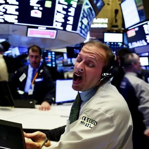 Image similar to a group of traders upset on the stock market floor