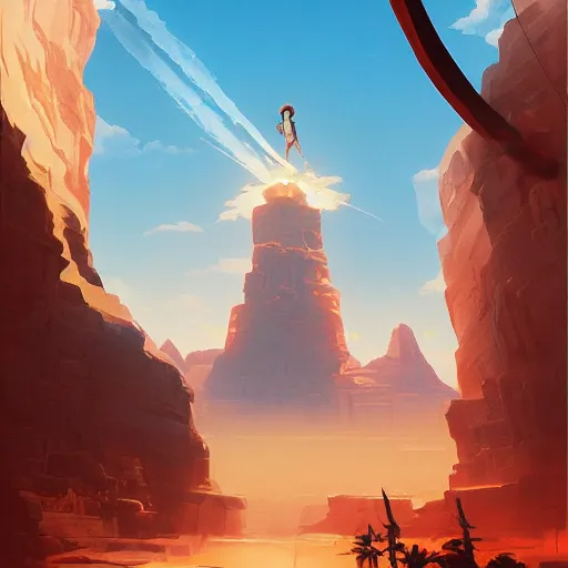 Image similar to hero world raiders of the lost ark 1 9 8 1, behance hd by jesper ejsing, by rhads, makoto shinkai and lois van baarle, ilya kuvshinov, rossdraws global illumination