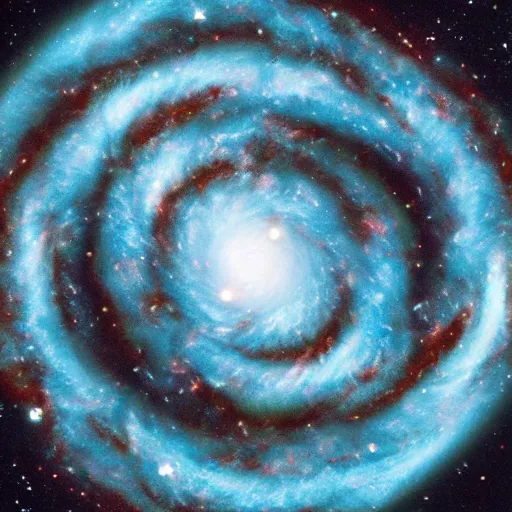 Image similar to cartwheel galaxy