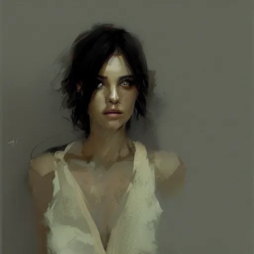 Image similar to model portrait by greg rutkowski