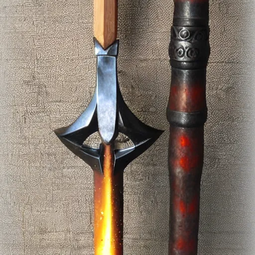 Image similar to a fantasy blacksmith hammer design