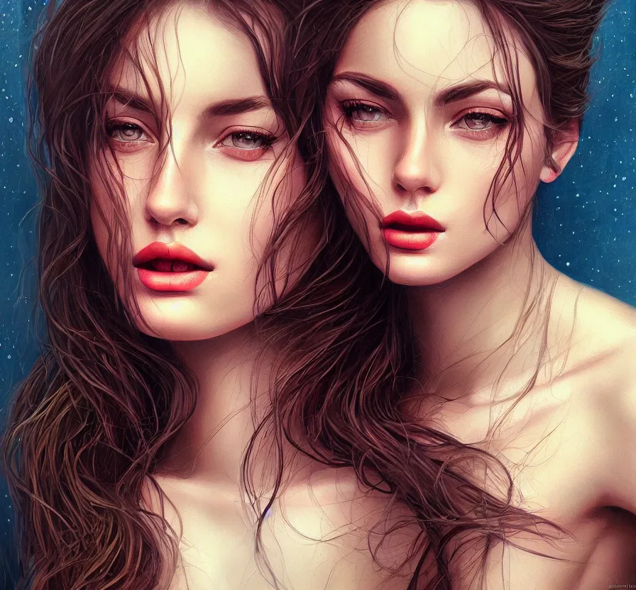 Image similar to beautiful woman, illustration, painting oil on canvas, intricate portrait, detailed, illustration, hd, digital art, overdetailed, art, concept, art