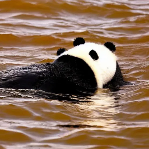 Image similar to photo of a fish in the ocean that looks like a panda