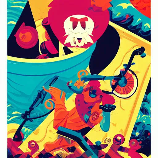 Image similar to splash of color, illustration by tom whalen and charles williams and kilian eng and james jean