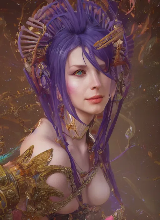 Image similar to jinx arcane, naturel, hyper detailed, digital art, trending in artstation, cinematic lighting, studio quality, smooth render, unreal engine 5 rendered, octane rendered, art style by klimt and nixeu and ian sprigger and wlop and krenz cushart