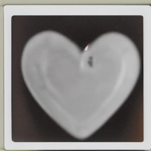 Image similar to Polaroid picture of a human heart